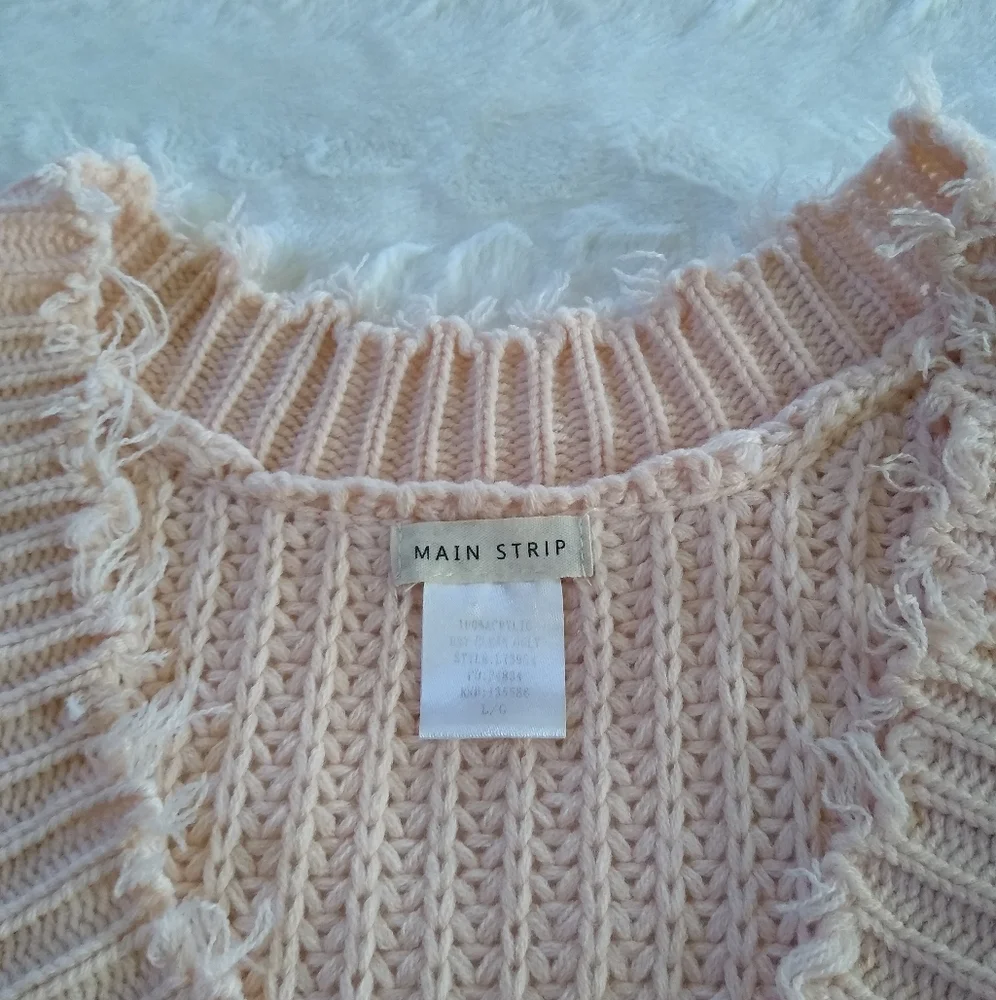 Main Strip Distressed Sweater